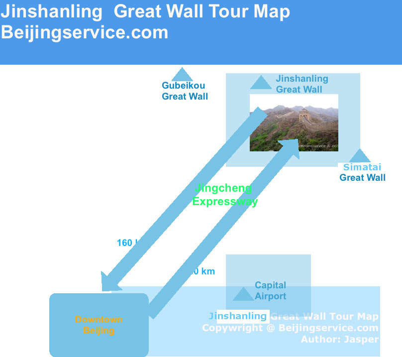 Jinshanling Great Wall Tour Map