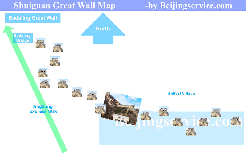 Shuiguan Great Wall map