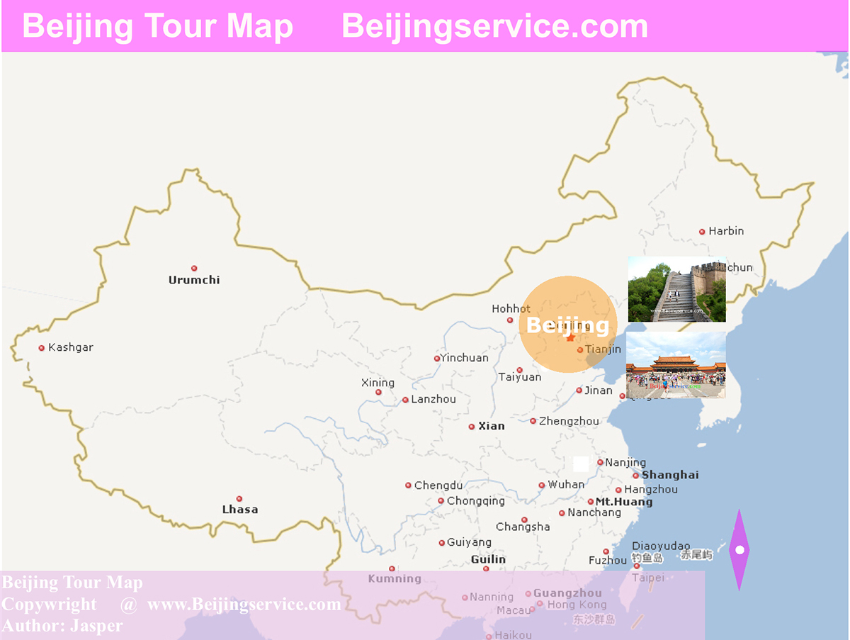 Beijing classic tour map