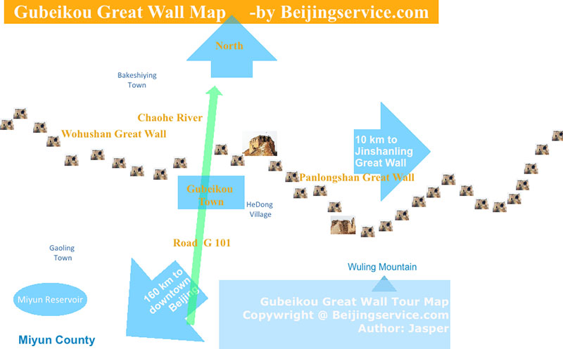 Gubeikou Great Wall Map