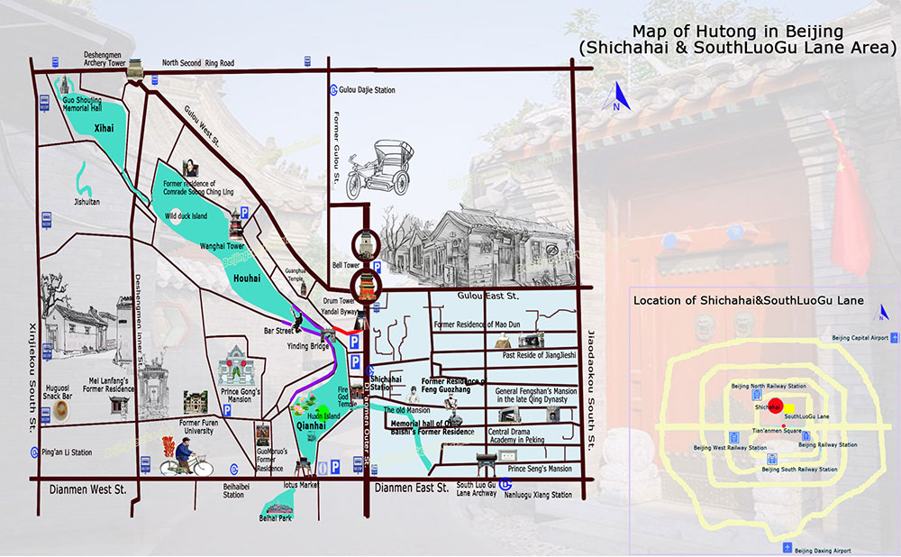 Beijing Hutong map