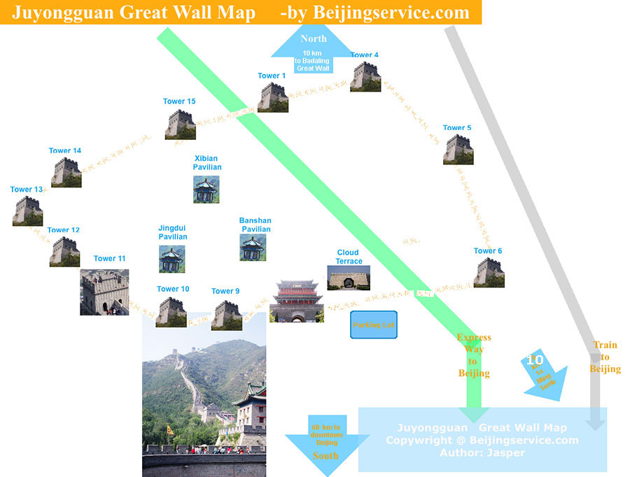 Juyongguan Great Wall Map