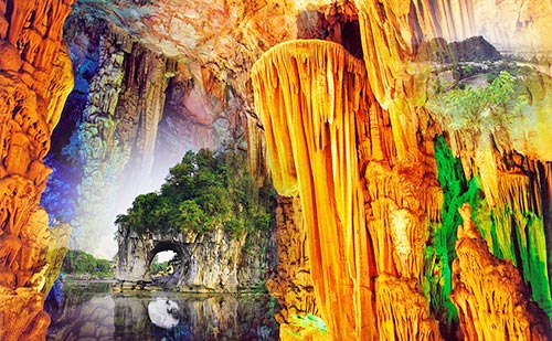 photo of Guilin One Day Private Tour to Reed Flute Cave, Fubo Hill and Elephant Trunk Hill